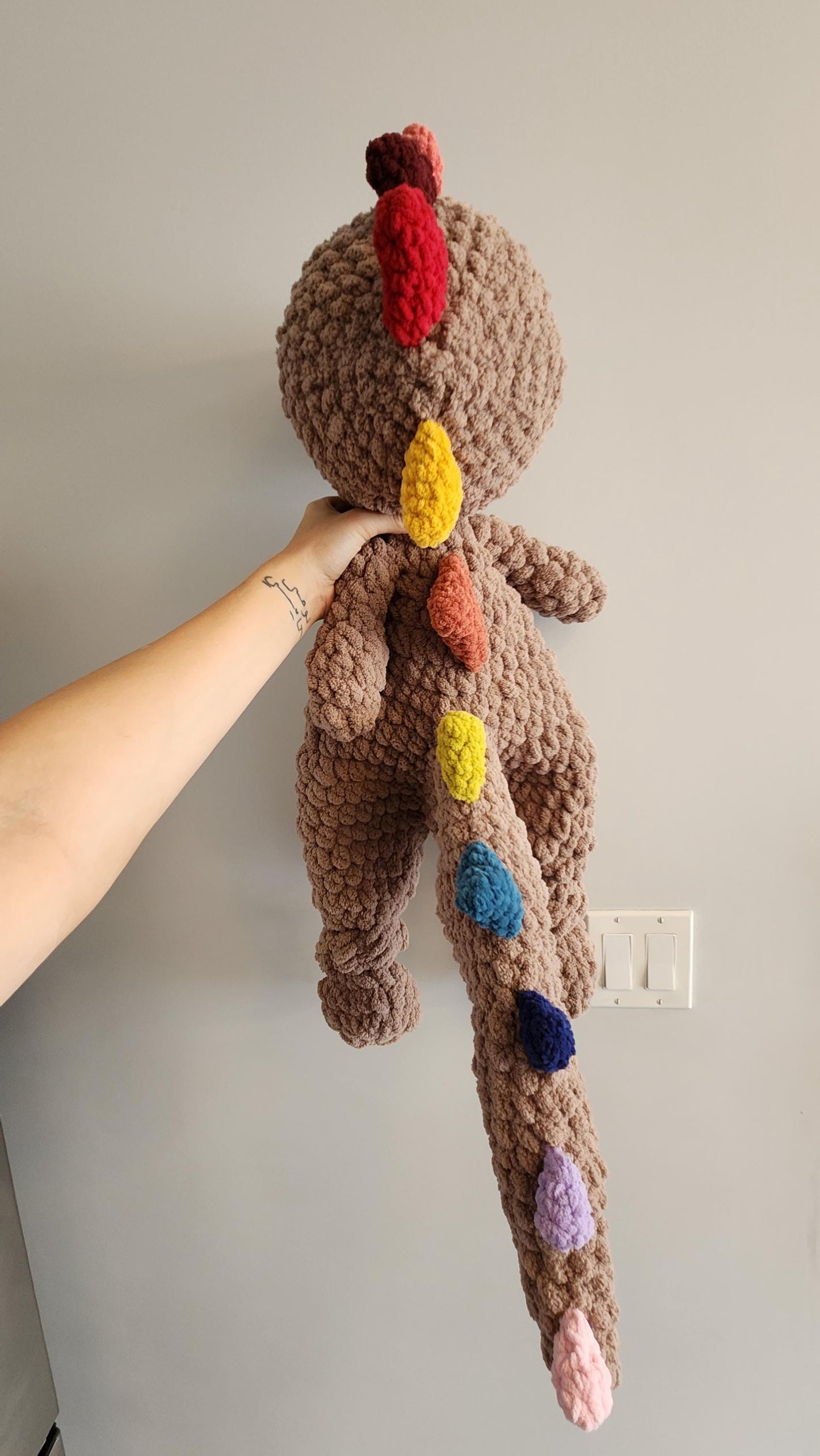 Giant 32-Inch Crochet Dinosaur Snuggler
