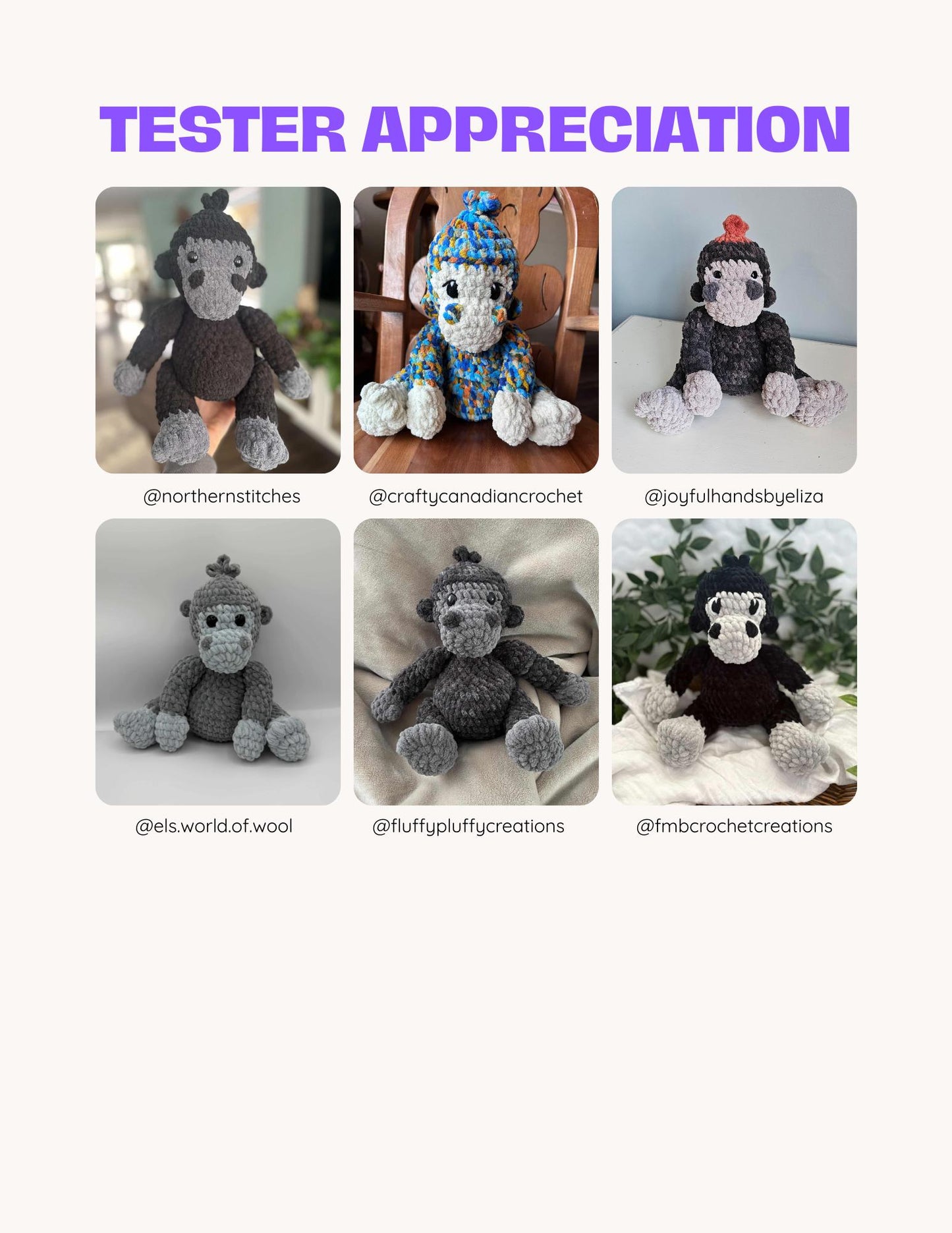 Gorilla - Crochet Pattern ONLY – Plush Fundraiser