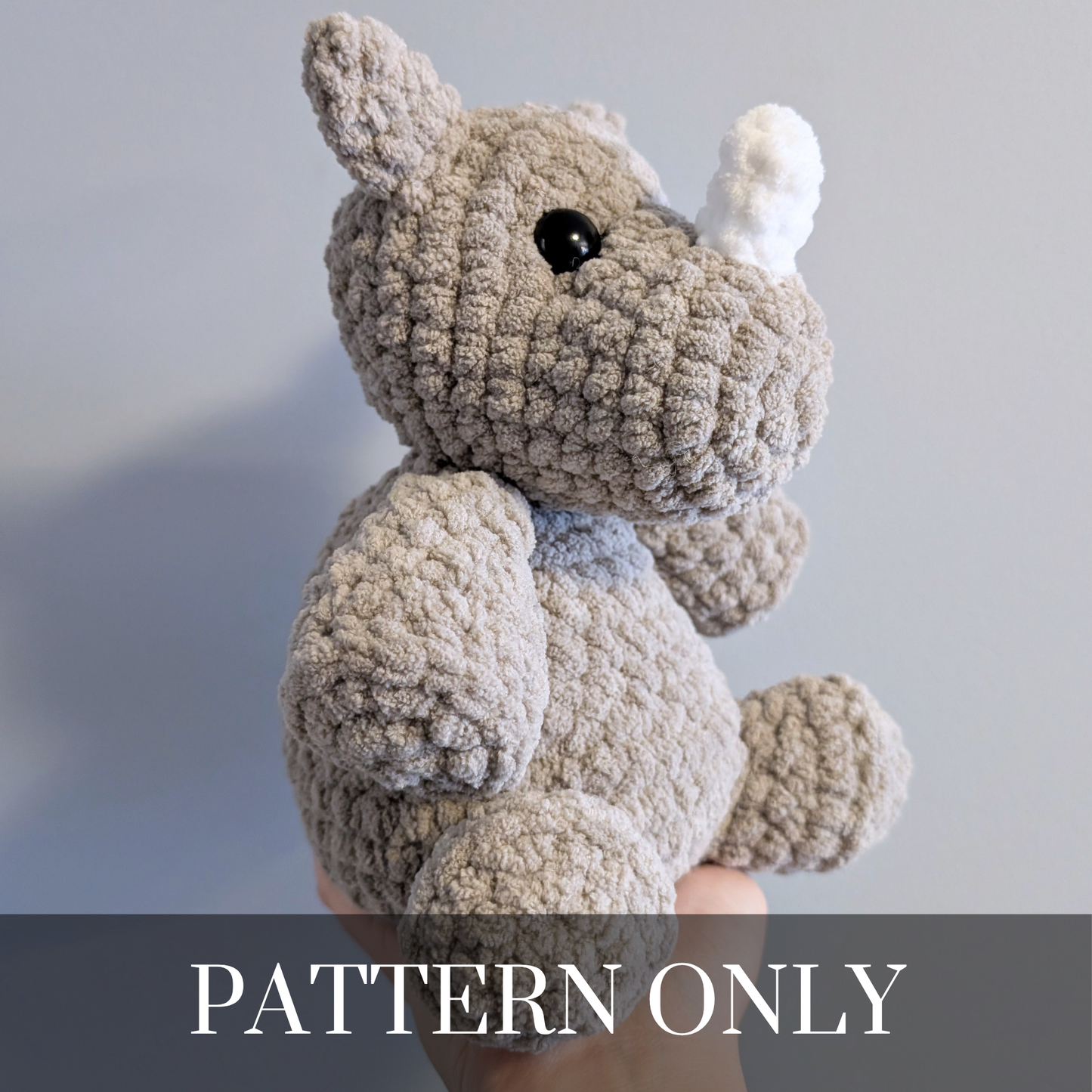 Rhino - Crochet PATTERN ONLY – Plush Fundraiser