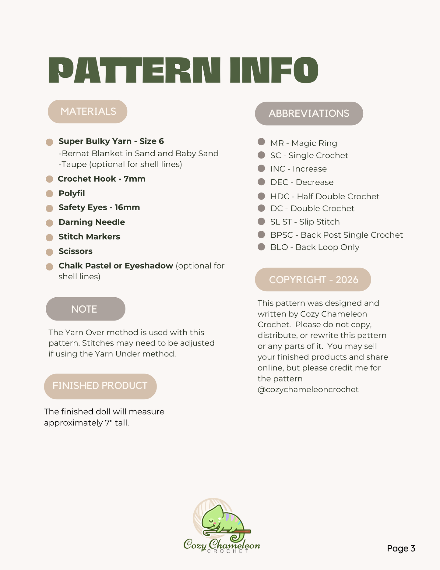 Tortoise - Crochet PATTERN ONLY – Plush Fundraiser