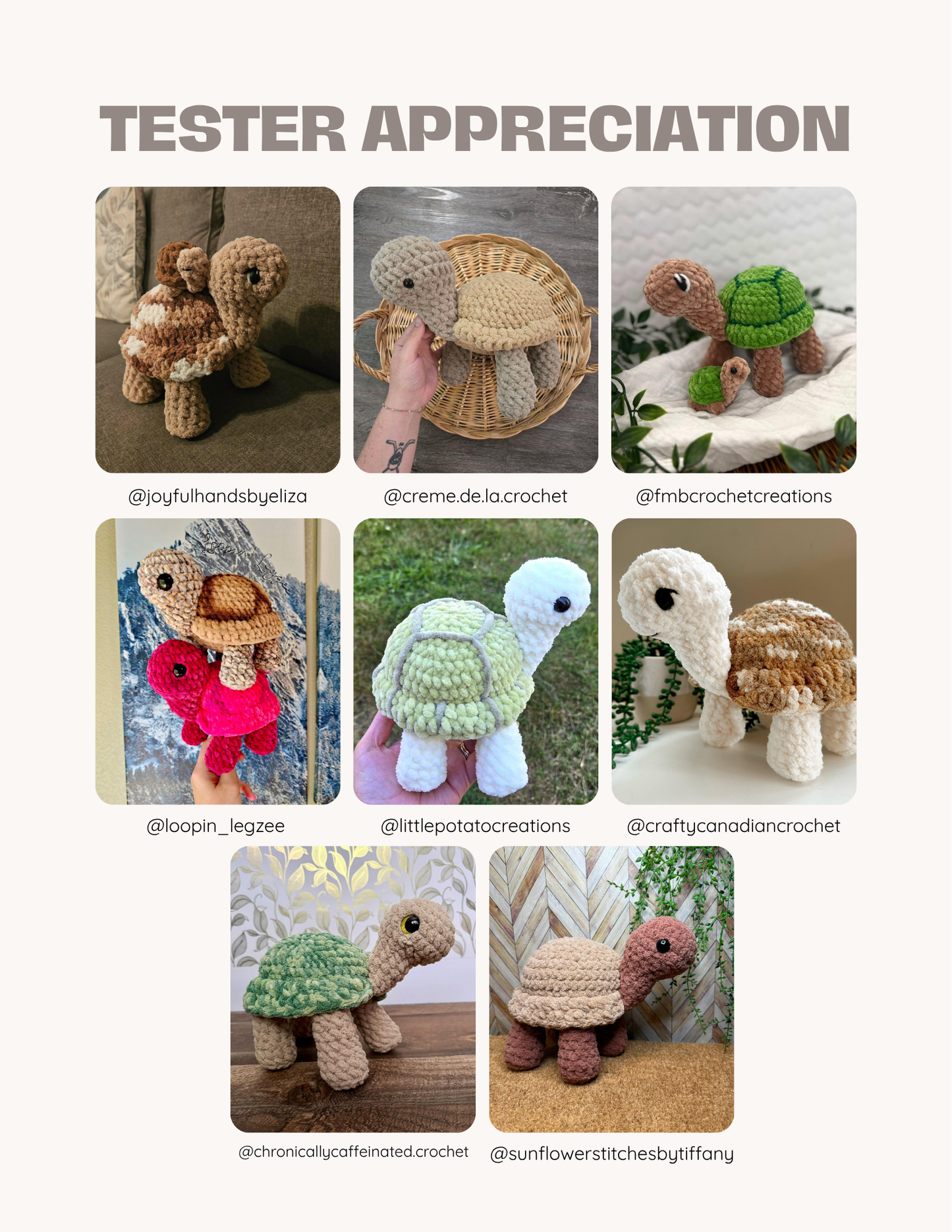 Tortoise - Crochet PATTERN ONLY – Plush Fundraiser