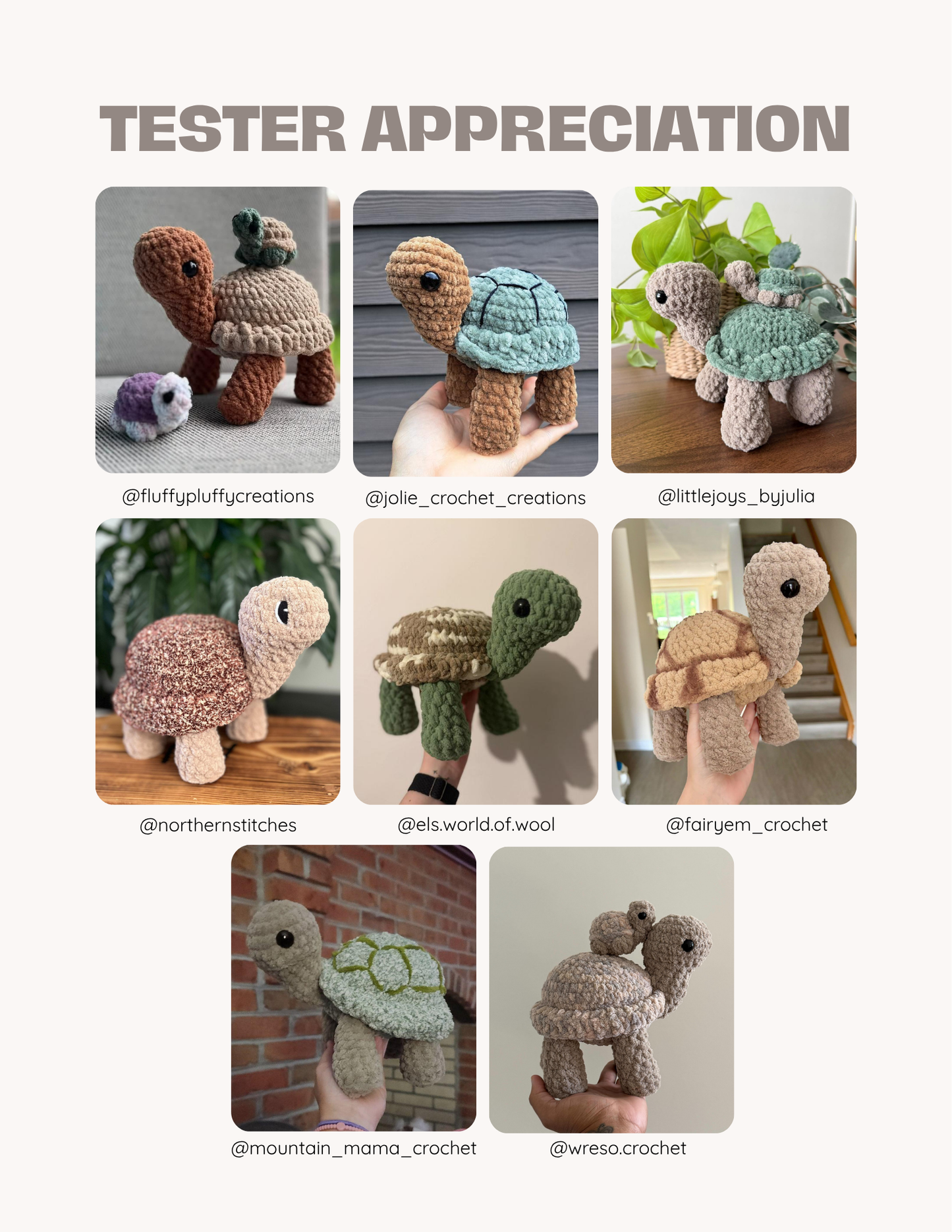 Tortoise - Crochet PATTERN ONLY – Plush Fundraiser