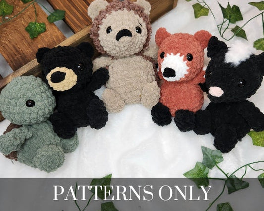 BUNDLE Woodland Minis Crochet PATTERN ONLY