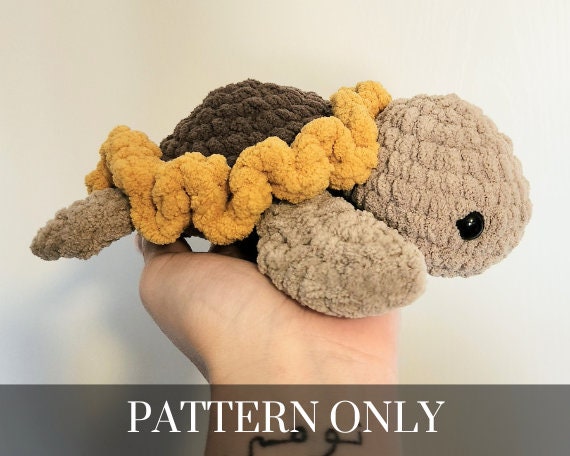 Sunflower Turtle - Crochet PATTERN ONLY