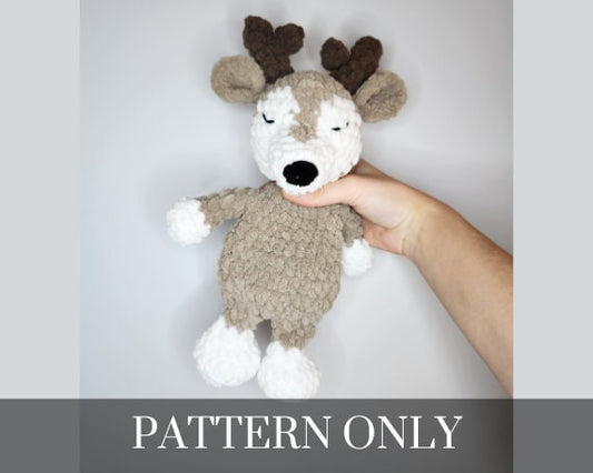 Crochet Deer Snuggler Pattern – DIY Amigurumi Deer Plush
