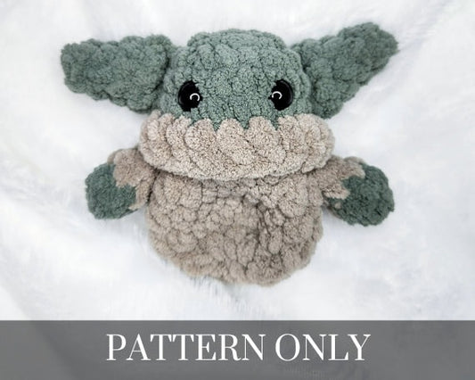 MINI Green Alien Snuggler PATTERN ONLY