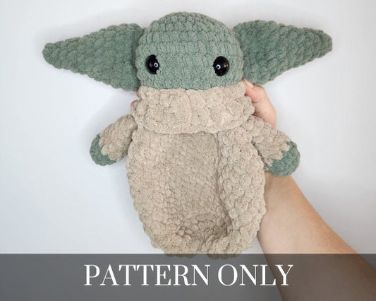Green Alien Snuggler - Crochet PATTERN ONLY