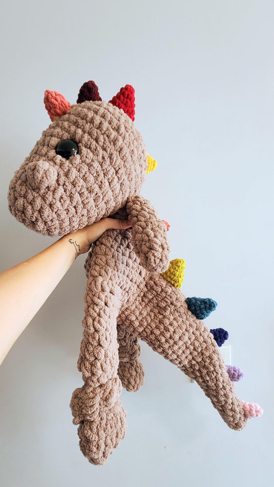 Giant 32-Inch Crochet Dinosaur Snuggler