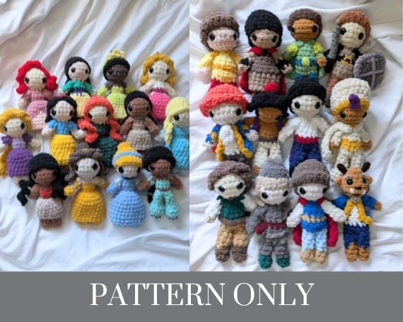 Prince & Princess Mix-n-Match - Crochet PATTERNS ONLY