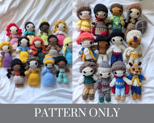 Prince & Princess Mix-n-Match - Crochet PATTERNS ONLY
