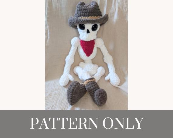 Cowboy Skelly Crochet PATTERN ONLY
