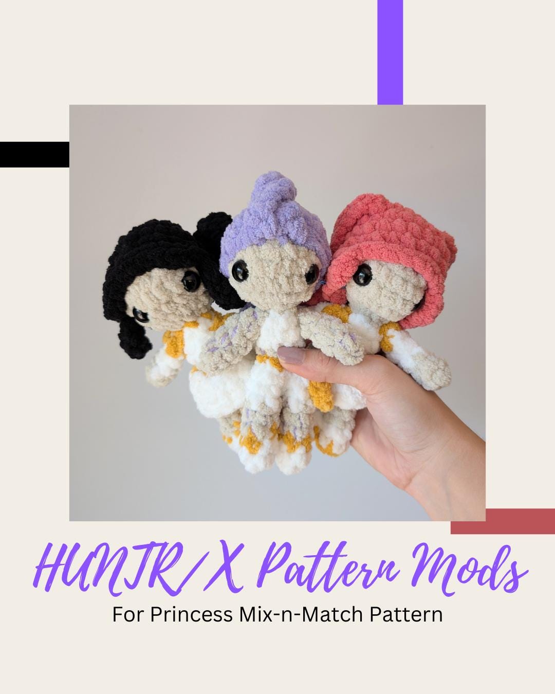 HUNTR/X Inspired - Crochet Pattern Mod ONLY