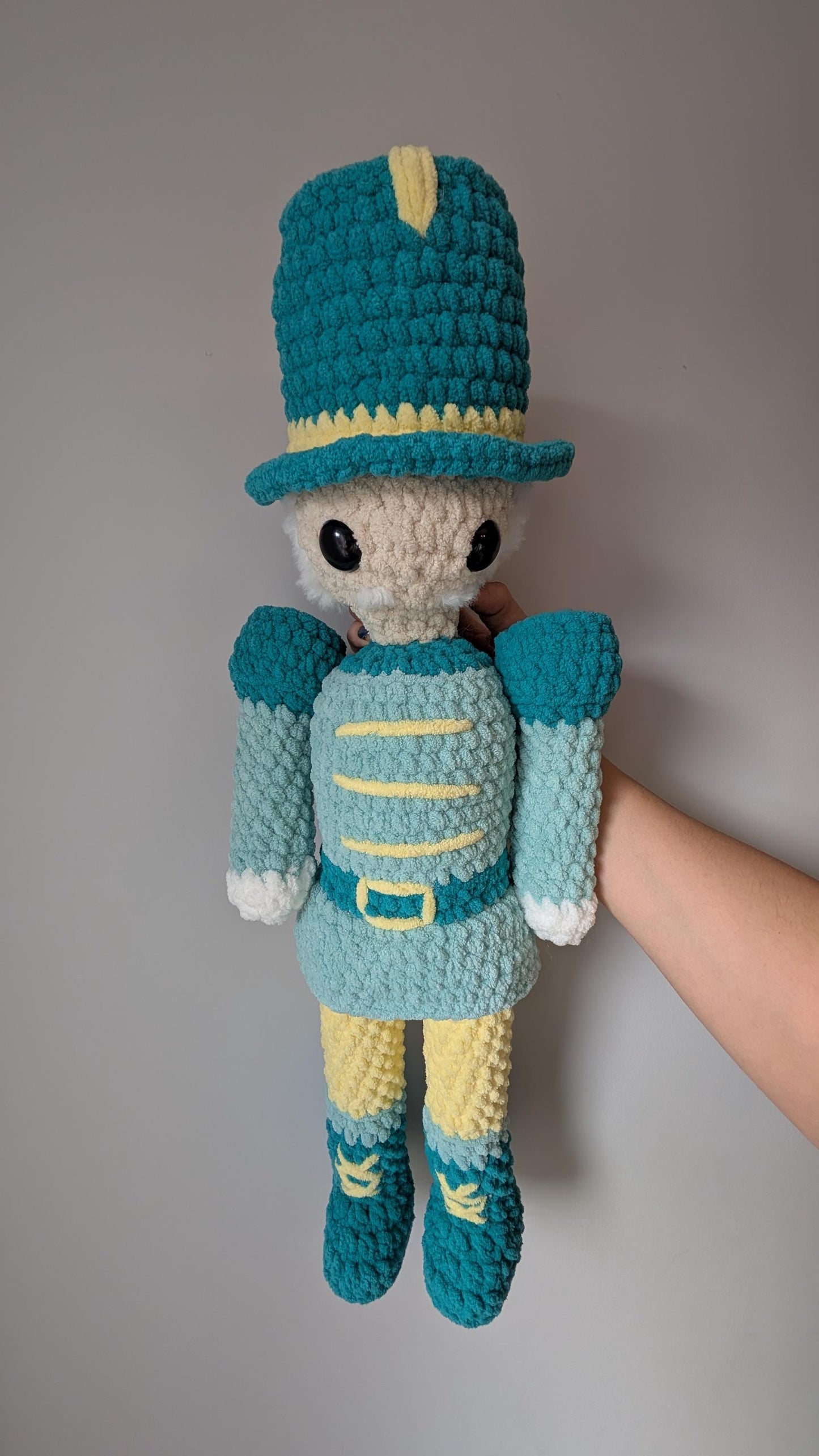 Nutcracker with Posable Arms - Low Sew Crochet PATTERN ONLY