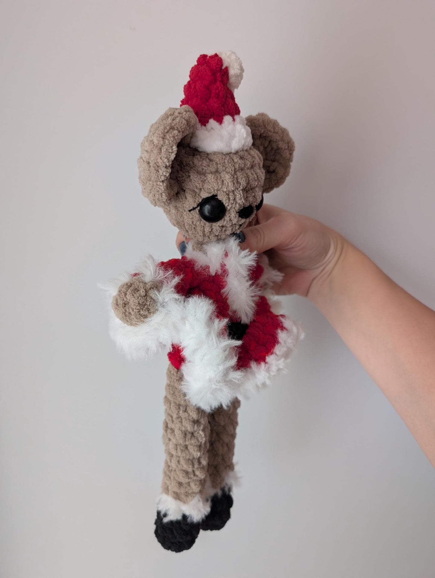 Santa Mouse - Crochet Doll READY TO SHIP!
