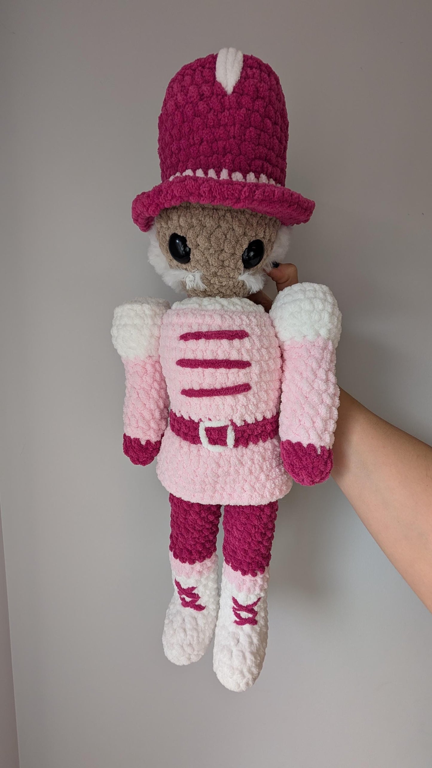 Nutcracker with Posable Arms - Low Sew Crochet PATTERN ONLY