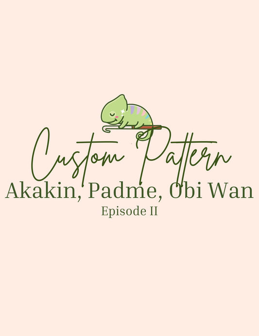 Anakin, Obi-Wan, Padme - Crochet Pattern ONLY