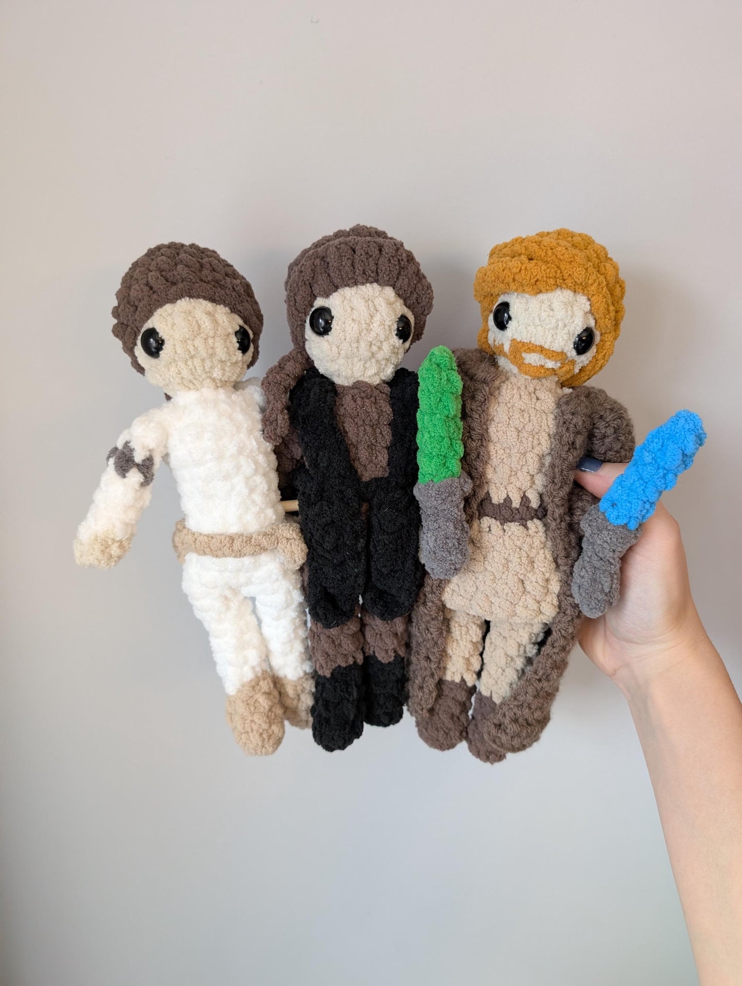 Anakin, Obi-Wan, Padme - Crochet Pattern ONLY