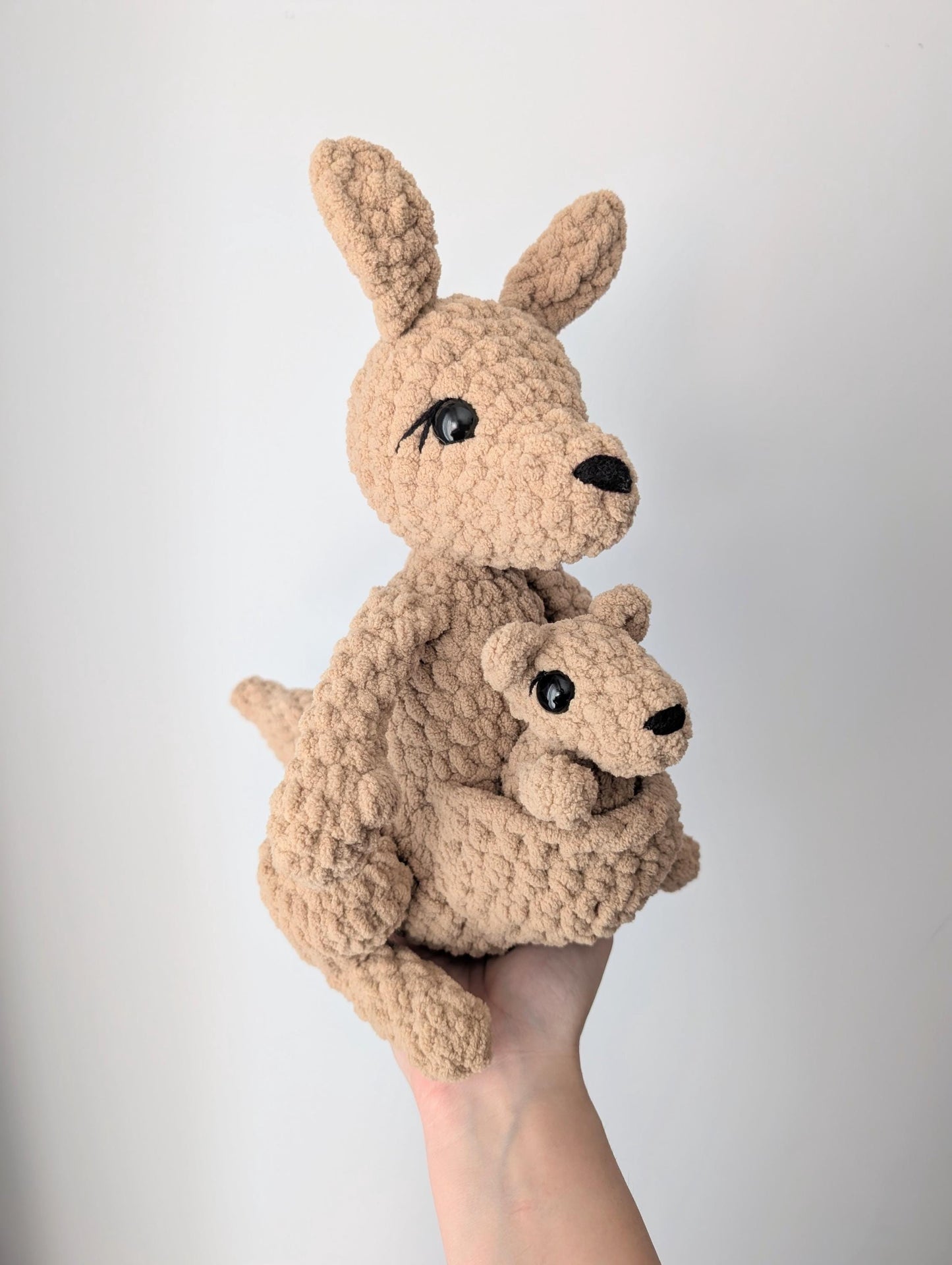 Kangaroo Mom and Baby - Crochet PATTERN ONLY