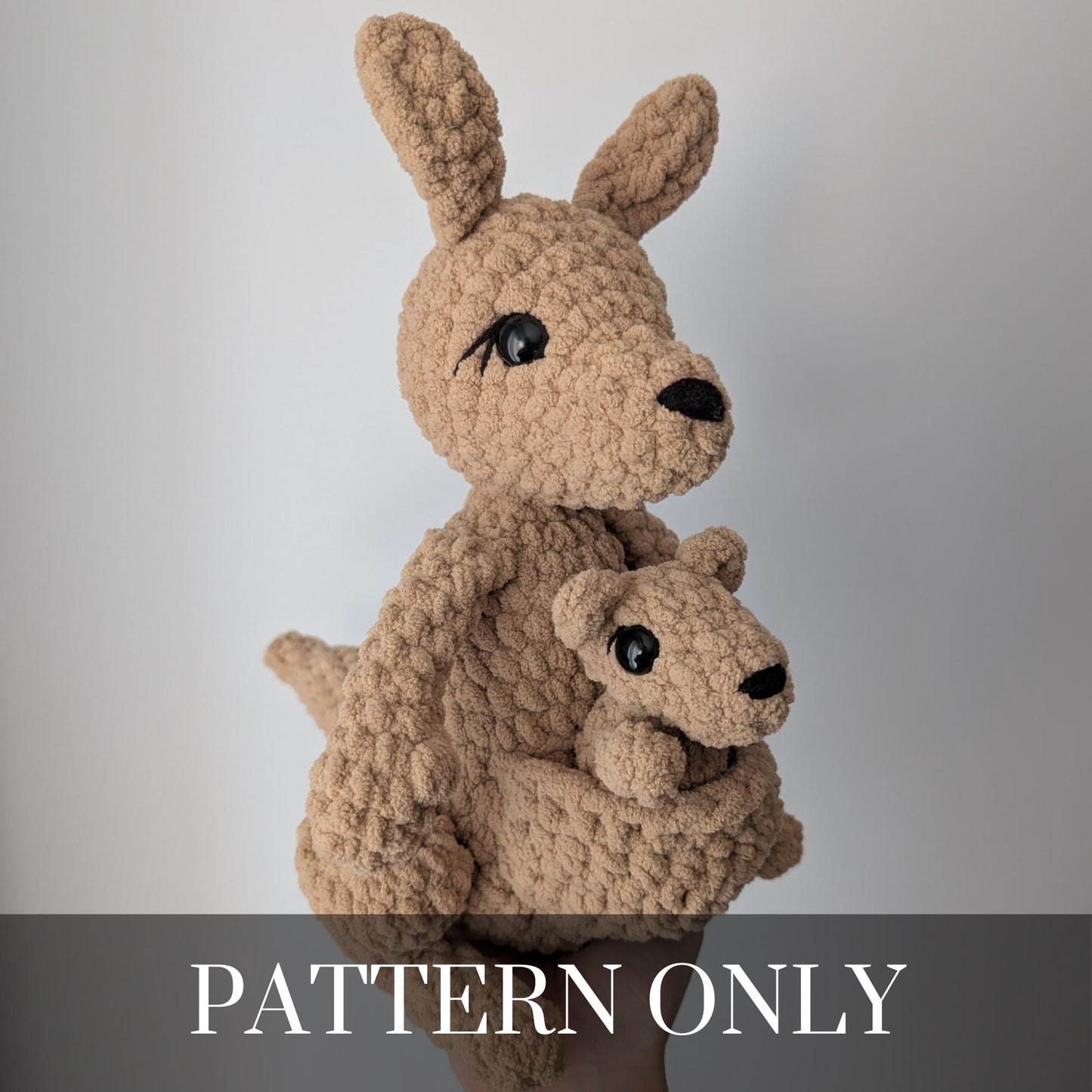 Kangaroo Mom and Baby - Crochet PATTERN ONLY