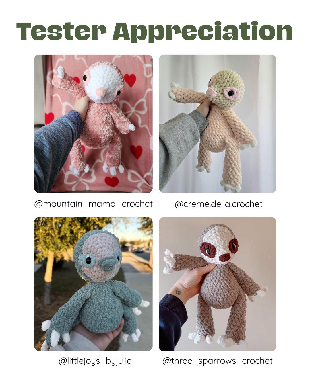 Sloth - Crochet Pattern ONLY – Plush Fundraiser