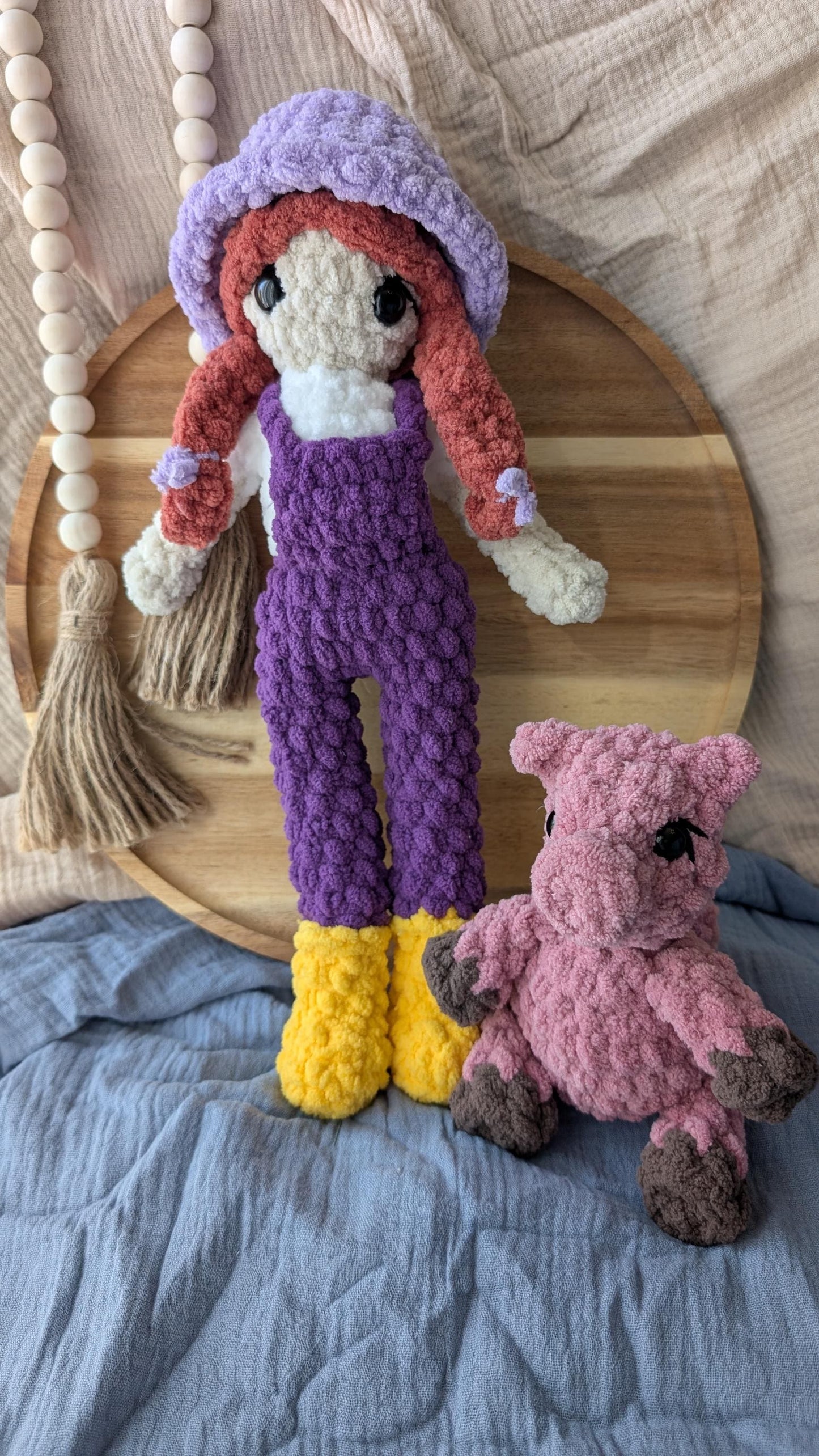 Paige the Farm Girl & Friends - Crochet PATTERN ONLY